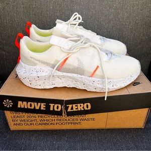 Nike Crater Impact Running Shoes Summit White/Platinum Size 9.5 DB2477-100 READ